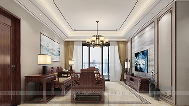 陽(yáng)光粵?，F(xiàn)代中式裝修設(shè)計(jì)效果圖